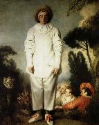 Jean antoine Watteau gilles painting